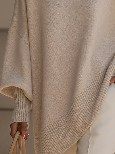 Zette™ – Oversized Ponchotröja med Mjuk Komfort & Avslappnad Stil
