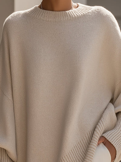 Zette™ – Oversized Ponchotröja med Mjuk Komfort & Avslappnad Stil