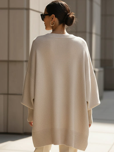 Zette™ – Oversized Ponchotröja med Mjuk Komfort & Avslappnad Stil