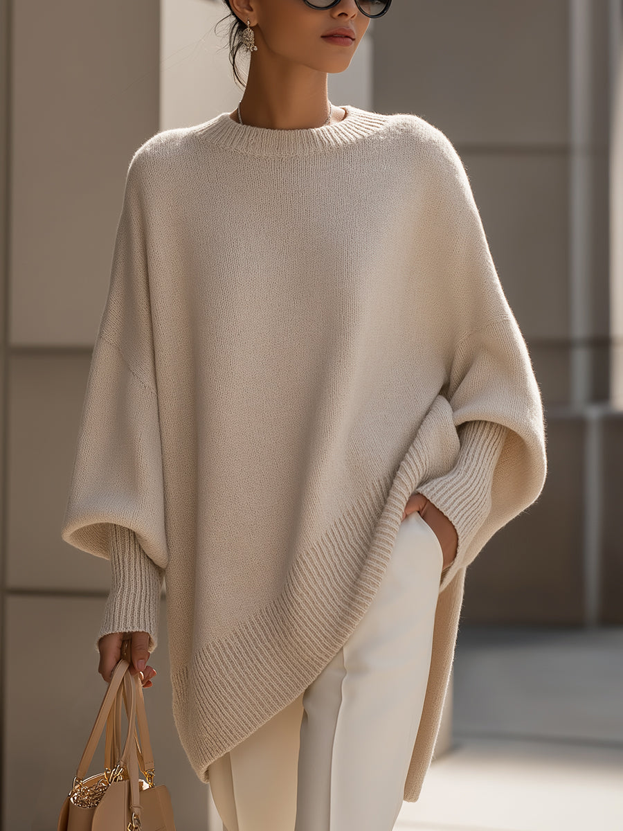 Zette™ – Oversized Ponchotröja med Mjuk Komfort & Avslappnad Stil