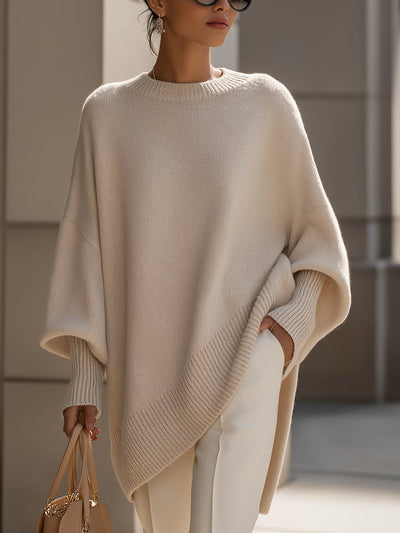 Zette™ – Oversized Ponchotröja med Mjuk Komfort & Avslappnad Stil