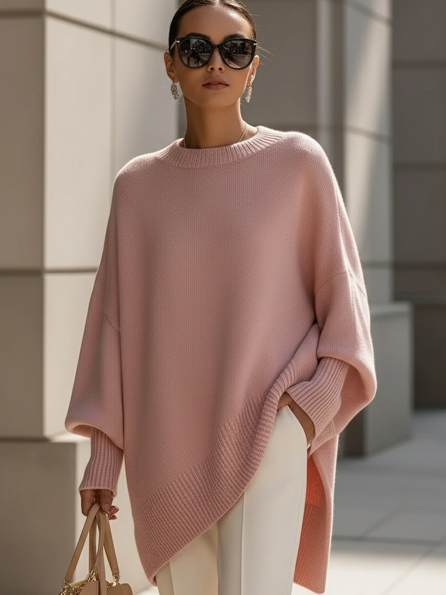 Zette™ – Oversized Ponchotröja med Mjuk Komfort & Avslappnad Stil