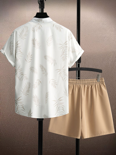 Kriss – Somrigt Herrset med Tropiskt Mönstrad Skjorta och Shorts