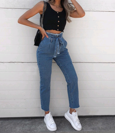 Luise | High Rise Dark Denim
