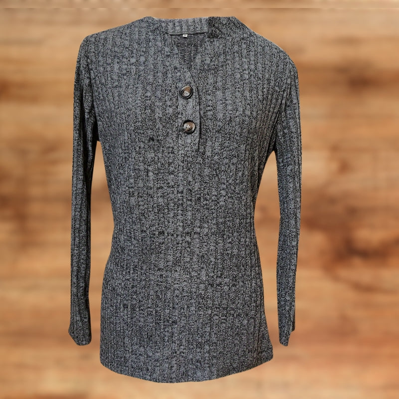 Elara™ | Luxe Longsleeve i Ribbstickad Premiumkvalitet