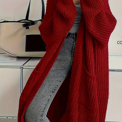 Jara™ – Lång Elegant Kappa med V-ringning