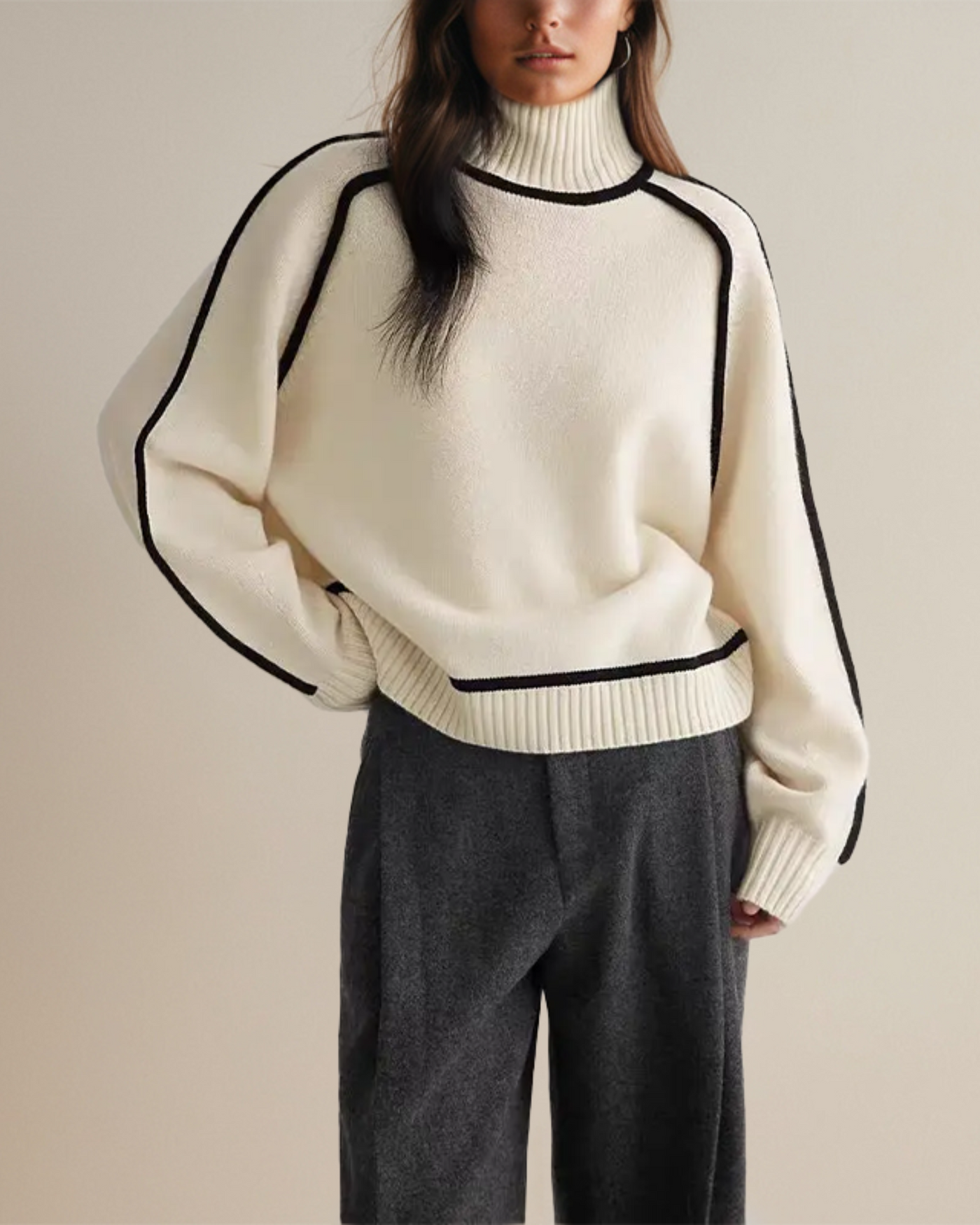 Chloé™ | Elegant Stickad Polotröja