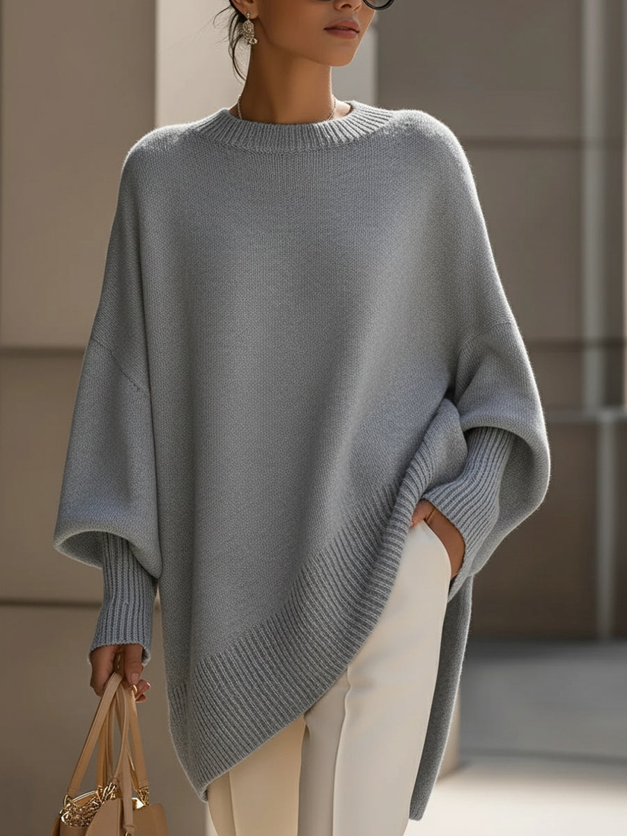 Zette™ – Oversized Ponchotröja med Mjuk Komfort & Avslappnad Stil