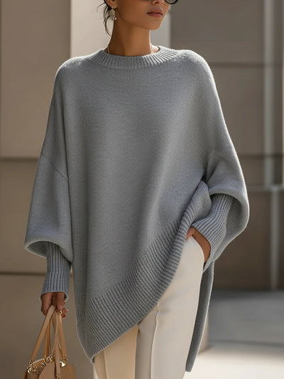 Zette™ – Oversized Ponchotröja med Mjuk Komfort & Avslappnad Stil
