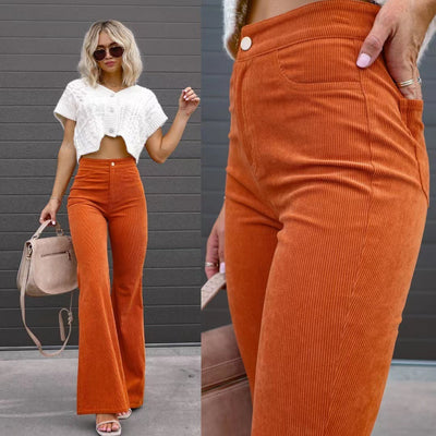 Franka | Corduroy Bell-Bottom Byxor