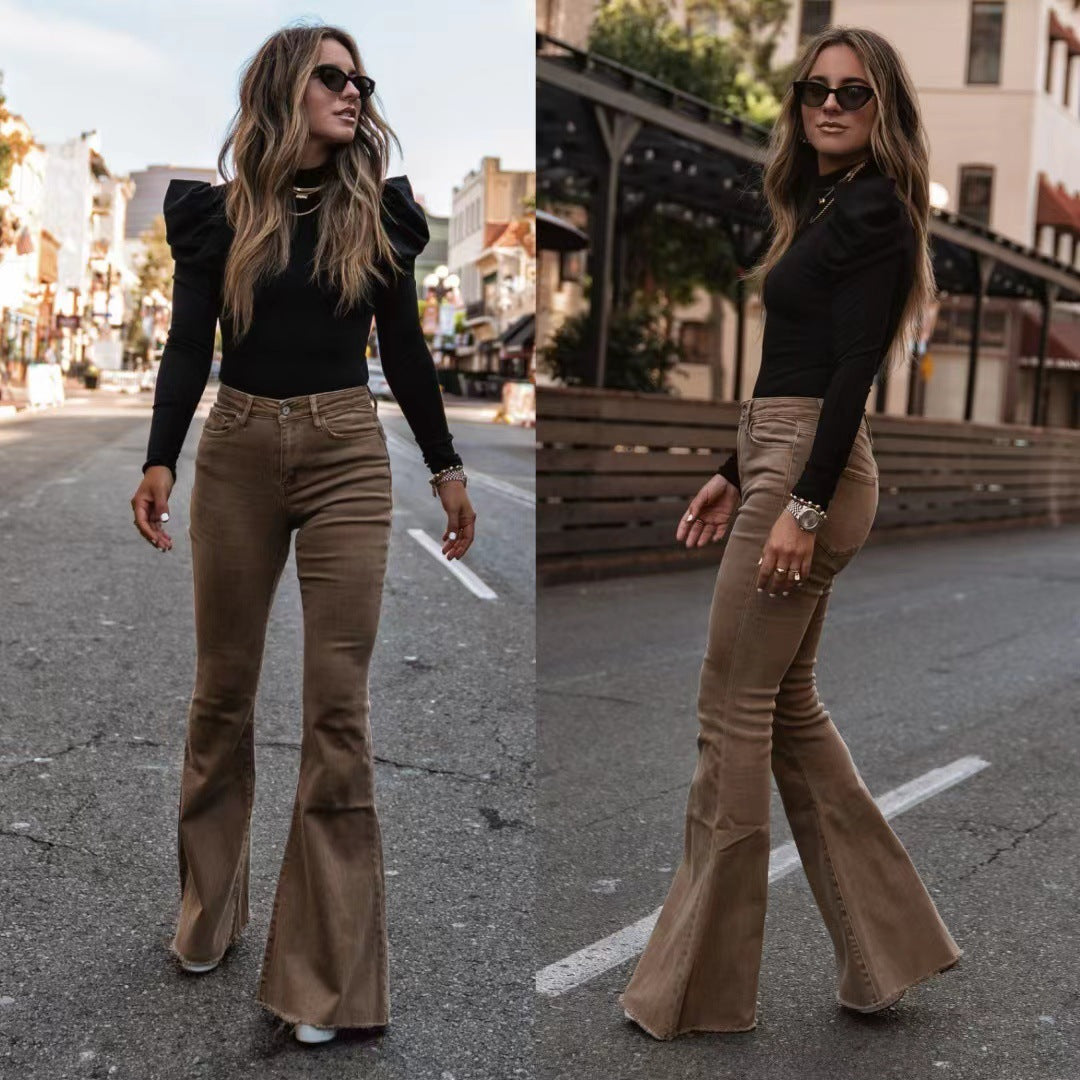 Franka | Corduroy Bell-Bottom Byxor