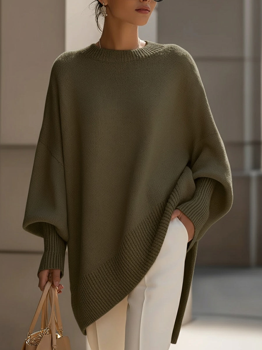 Zette™ – Oversized Ponchotröja med Mjuk Komfort & Avslappnad Stil