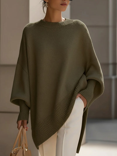 Zette™ – Oversized Ponchotröja med Mjuk Komfort & Avslappnad Stil