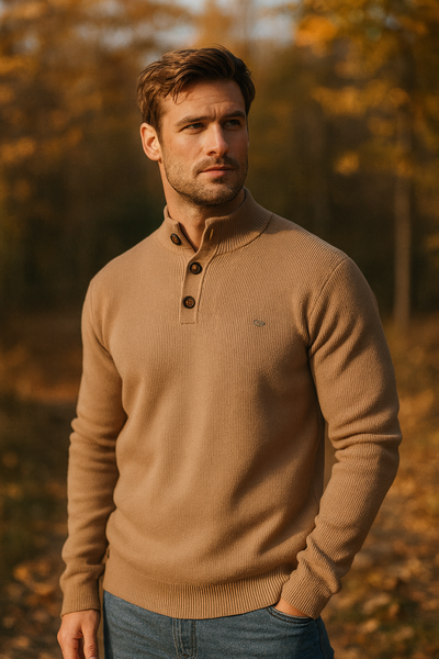 Javista™ | Herrtröja med Knappdesign