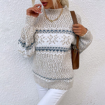 Yasmin™ | Vintage Stickad Pullover med Vintercharm