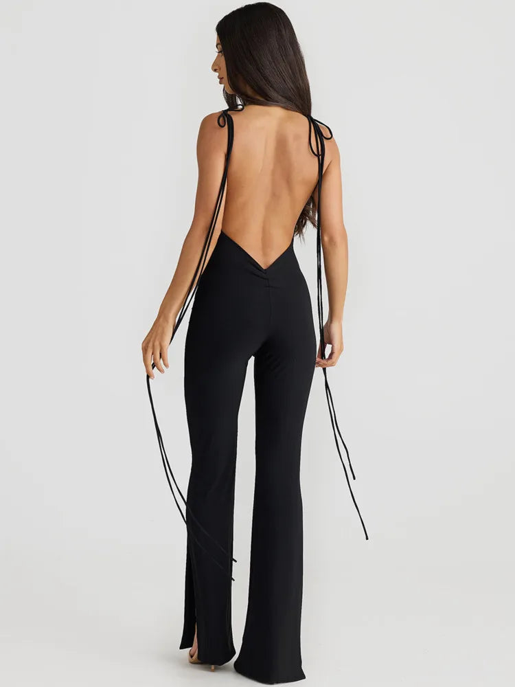 Alessia Romano™ | Elegant Rygglös Jumpsuit