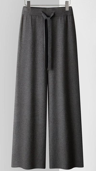 Rose | Wide-Leg Cashmere Knit Trousers