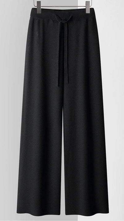 Rose | Wide-Leg Cashmere Knit Trousers