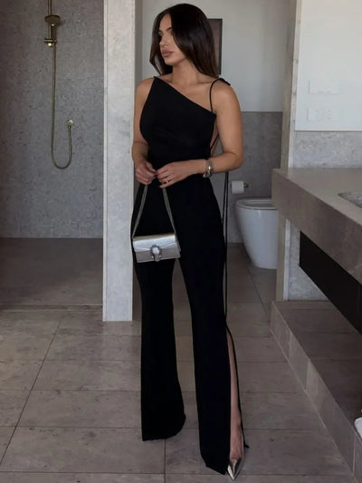 Alessia Romano™ | Elegant Rygglös Jumpsuit