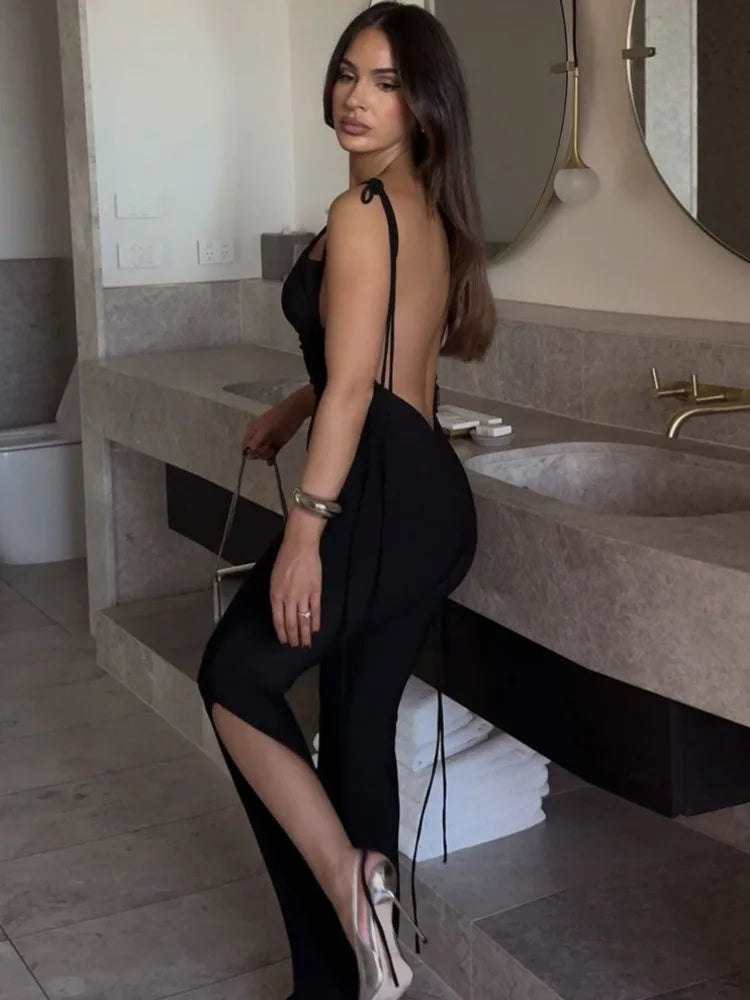 Alessia Romano™ | Elegant Rygglös Jumpsuit