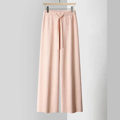 Rose | Wide-Leg Cashmere Knit Trousers