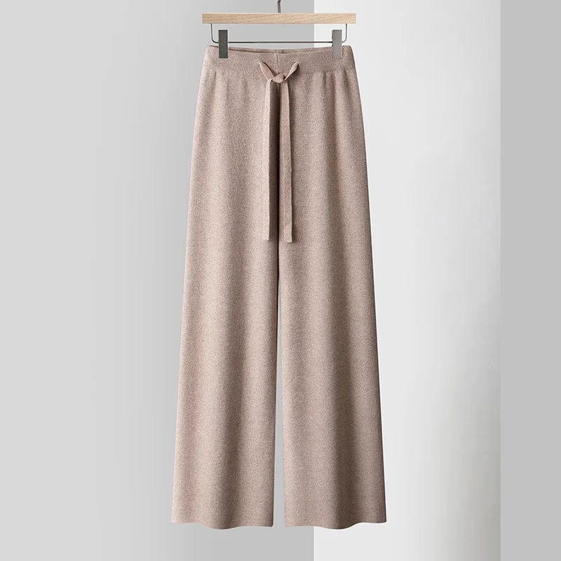 Rose | Wide-Leg Cashmere Knit Trousers