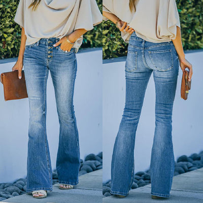 Noa | High Rise Flare Denim