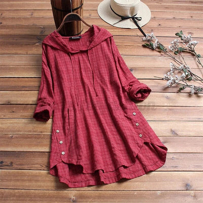 Fré | Boho Tunika Hoodie med Stilfulla Detaljer