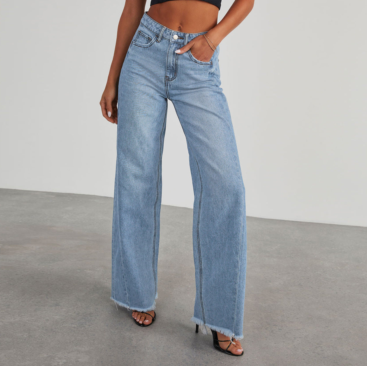 Kari | High Waist Wide-Leg Denim