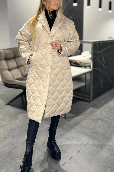 Verona Luxe™ – Vändbar dunjacka med leoparddetaljer