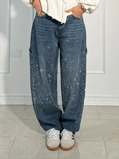 Maddy – Glittrande Balloon Jeans med Urban Charm