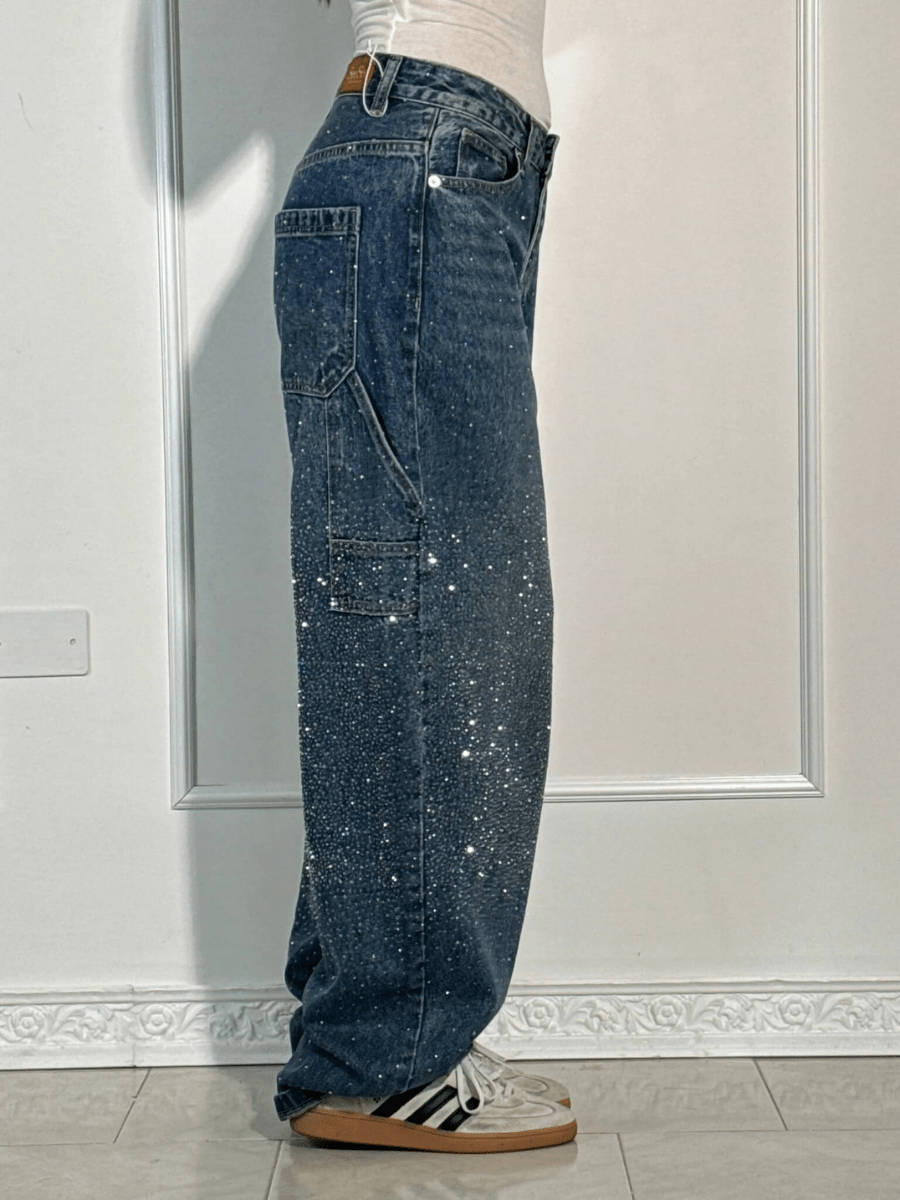 Maddy – Glittrande Balloon Jeans med Urban Charm