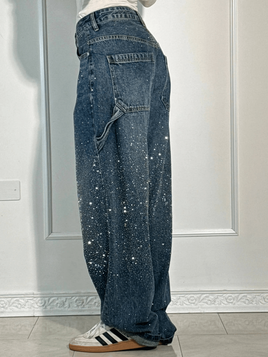 Maddy – Glittrande Balloon Jeans med Urban Charm