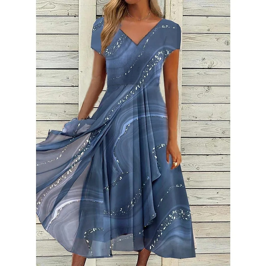 Kima – Stilig och Elegant Midi Klänning för Alla Tillfällen